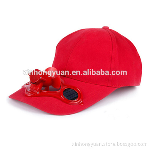 customized sun Solar fan cap Solar Power Hat Cap with Cooling Fan